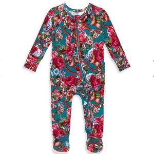 Posh Peanut FAO x Posh Peanut Floral Footie & Headwrap Set